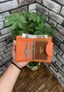 Orange Leather Women's Wallet 100345711