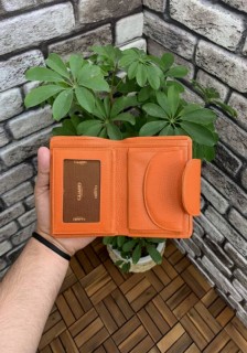 Orange Leather Women's Wallet 100345711