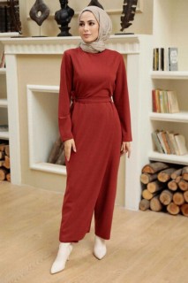 Outwear - Terra Cotta Hijab Overalls 100344926 - Turkey