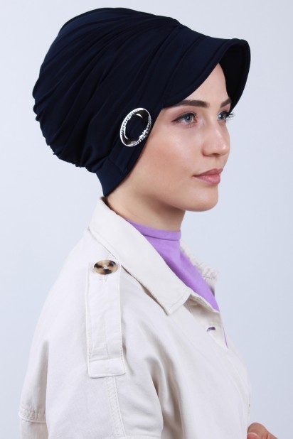 Hat-Cap Style - Bonnet Bouclé Bleu Marine - Turkey