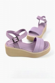 Woman Shoes & Bags - Madison Purple Dolgu Heel Sandals 100344319 - Turkey