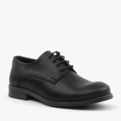 Black Matte Lace-up Oxford Kids School Shoes 100352409