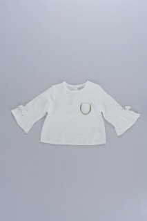 Clothes - Pocket Detailed Girls' Blouse 100326198 - Turkey