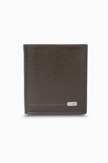 Wallet - Braune Mini-Leder-Geldbörse für Herren mit mehreren Fächern 100345701 - Turkey