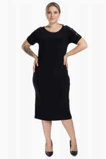Plus Size Shoulder Lace Pencil Dress 100276561