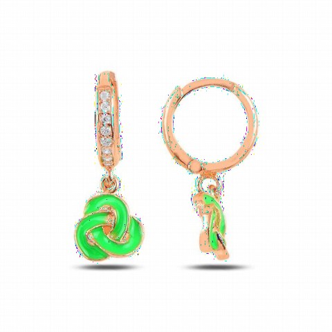 Jewelry & Watches - Neon Enamel Special Design Silver Earrings 100347512 - Turkey