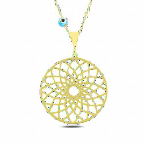 Jewelry & Watches - Flower of Life Gold Color Silver Necklace 100347138 - Turkey