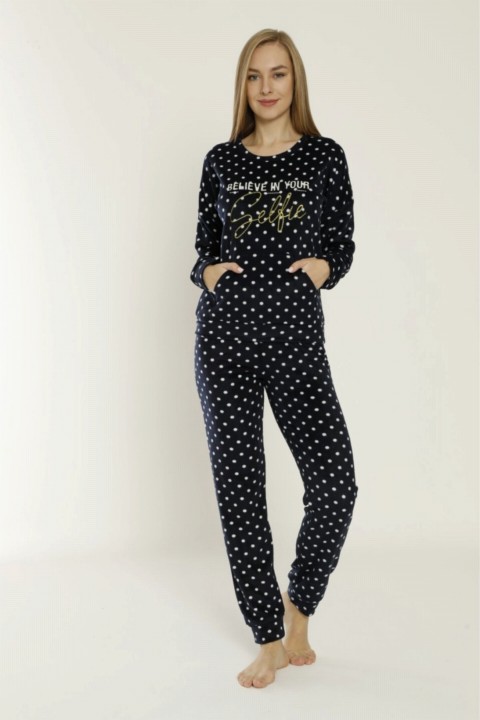 Pajamas - طقم بيجاما نسائية من الصوف بولكا دوت 100325702 - Turkey