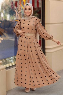 Daily Dress - Biscuit Hijab Dress 100341754 - Turkey