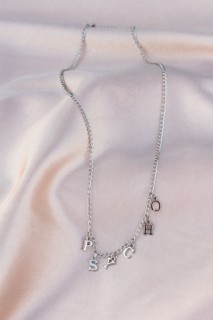 New Season Psycho Written Silver Color Hanging Necklace for Women 100319159