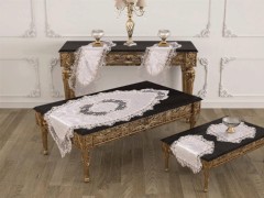 Living room Table Set - طقم غرفة جلوس دياموند 5 قطع كريم 100258504 - Turkey