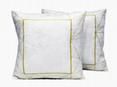 Dowry box - غطاء وسادة من المخمل بغطاء بإطار 2 لون كريمي ذهبي 100330669 - Turkey