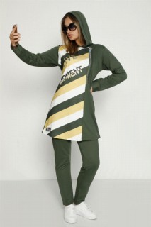 Lingerie & Pajamas - Trainingsanzug-Set mit steinernem Detail und Kapuze für Damen 100325593 - Turkey