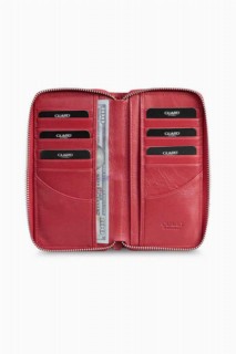 Guard Red Safiano Zippered Portfolio Wallet 100346180