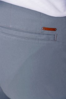 Men's Gray Cotton Side Pocket Slim Fit Slim Fit Trousers 100350870