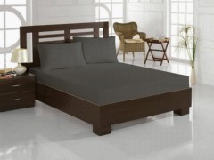 Bed sheet - Gekämmtes Einzelbett Elastisches Bettlaken Grau 100259652 - Turkey