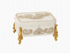 Dowry box - Velvet Dowry Chest with Pearls Gold 100259917 - Turkey