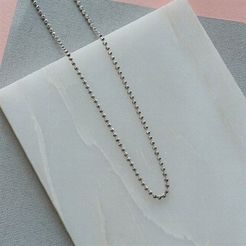 Necklaces - Bulk Women's Silver Chain Silver 100347340 - Turkey