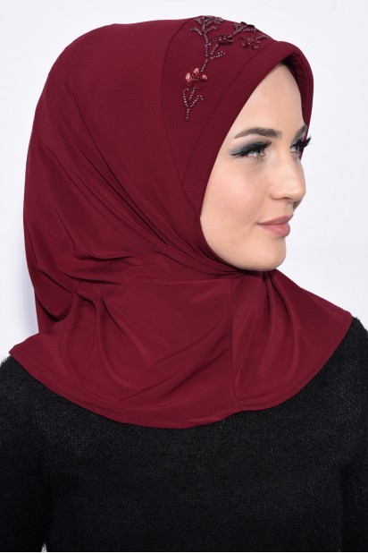 Practical Sequin Hijab Red 100285506