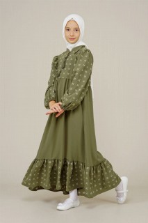 Young Girl Tassel Detailed Pompom Dress 100352558