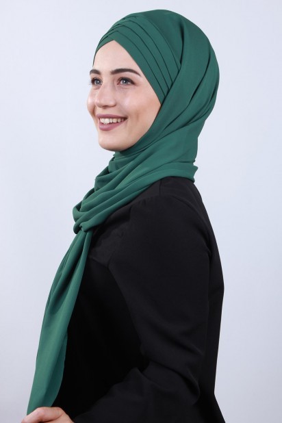 4 Draped Hijab Shawl Emerald Green 100285093