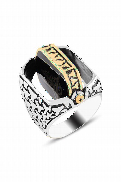 Personalized Double Sided Engraved Picture Silver Ring 100346581