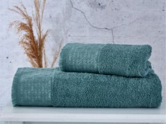 Home Product - Scar Embroidered 100% Cotton Single Bathrobe Set Gray 100329269 - Turkey