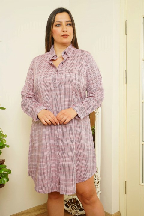 Women's Plus Size Striped Tunic Dress 100325445