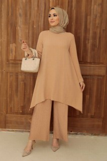 Outwear - Biscuit Hijab Suit Dress 100340965 - Turkey