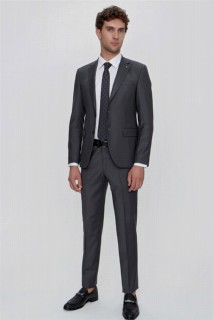 Men Clothing - Men's Smoked Slim Fit Slim Fit Straight 6 Drop Suit 100350981 - Turkey