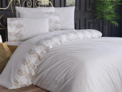 Home Product - Dowry Land Orchid Cotton Satin Duvet Cover Set Cream Gray 100331872 - Turkey