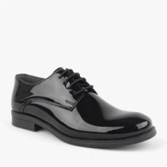 Classical - Black Rougan Laced Oxford School Shoes For Kids 100352374 - Turkey