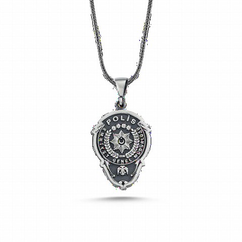 Necklace - Police Service Police Coat Silver Necklace 100348250 - Turkey