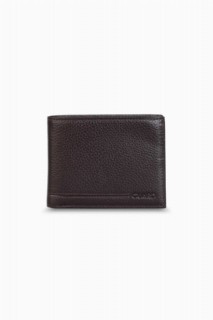 Coin Brown Leather Horizontal Men's Wallet 100346299