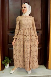 Clothes - Mink Hijab Dress 100337823 - Turkey