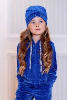Boy Indian Hat Velvet Saks Blue Tracksuit Suit 100328647