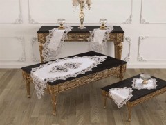 Living room Table Set - Duru Wohnzimmerset 5-teilig Creme 100258507 - Turkey