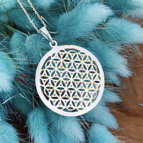 Jewelry & Watches - Flower of Life Women's Silver Necklace 100347459 - Turkey