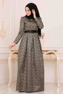 Evening & Party Dresses - Schwarzes Hijab-Abendkleid 100299532 - Turkey