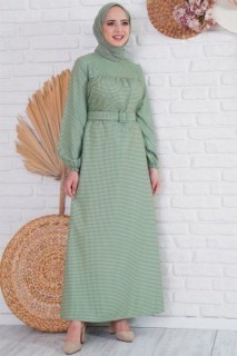 Daily Dress - Women's Mini Crowbar Patterned Dress 100342655 - Turkey