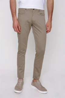 Men - Men's Green Cotton 5 Pocket Slim Fit Slim Fit Trousers 100351393 - Turkey