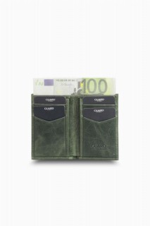 Antique Green Slim Mini Leather Men's Wallet 100346235