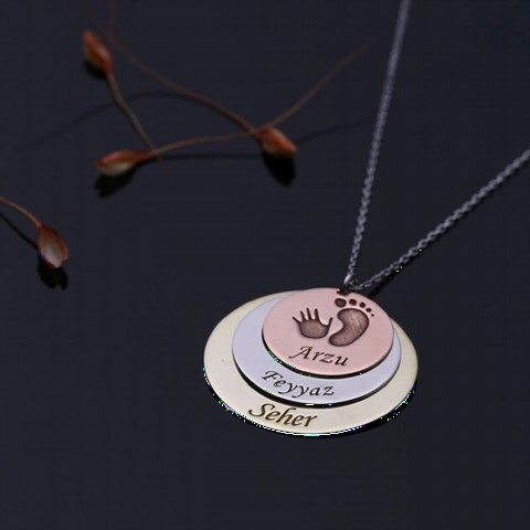 Personalized Round Plate Necklace with Name 100347460