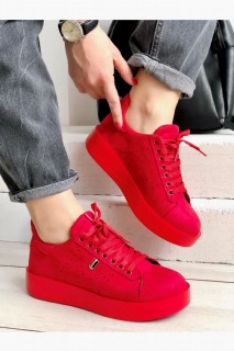 Bonitas Red Suede Sneakers 100344208