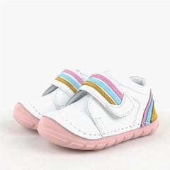 Genuine Leather White First Step Baby Girls Shoes 100316960