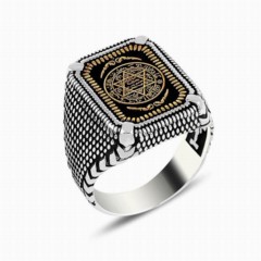 mix - Seal of Prophet Solomon Claw Silver Ring 100347675 - Turkey