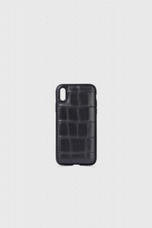 Effect Printed Black Leather iPhone X / XS Case 100345373