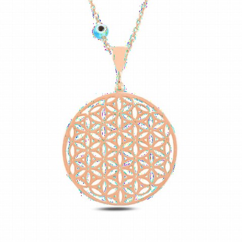 Jewelry & Watches - Flower of Life Model Rose Plated Silver Necklace 100347062 - Turkey