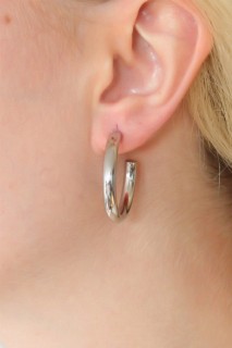 Earrings - Silver Color Ring Women's Earrings 100328078 - Turkey