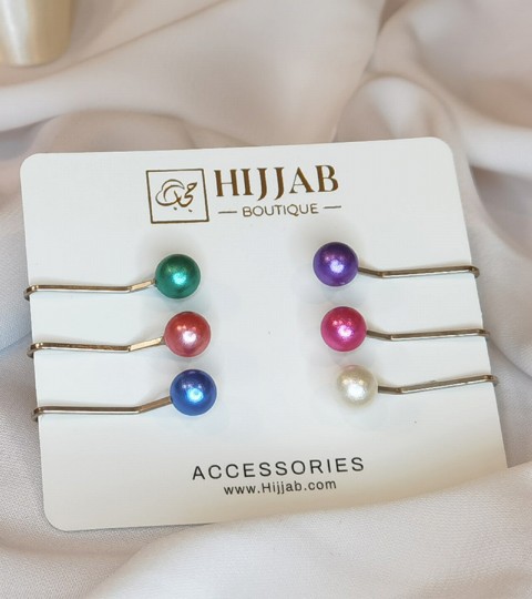 Hijab Accessories - 6 pcs Muslim Hijab Clip Scarf 100298847 - Turkey